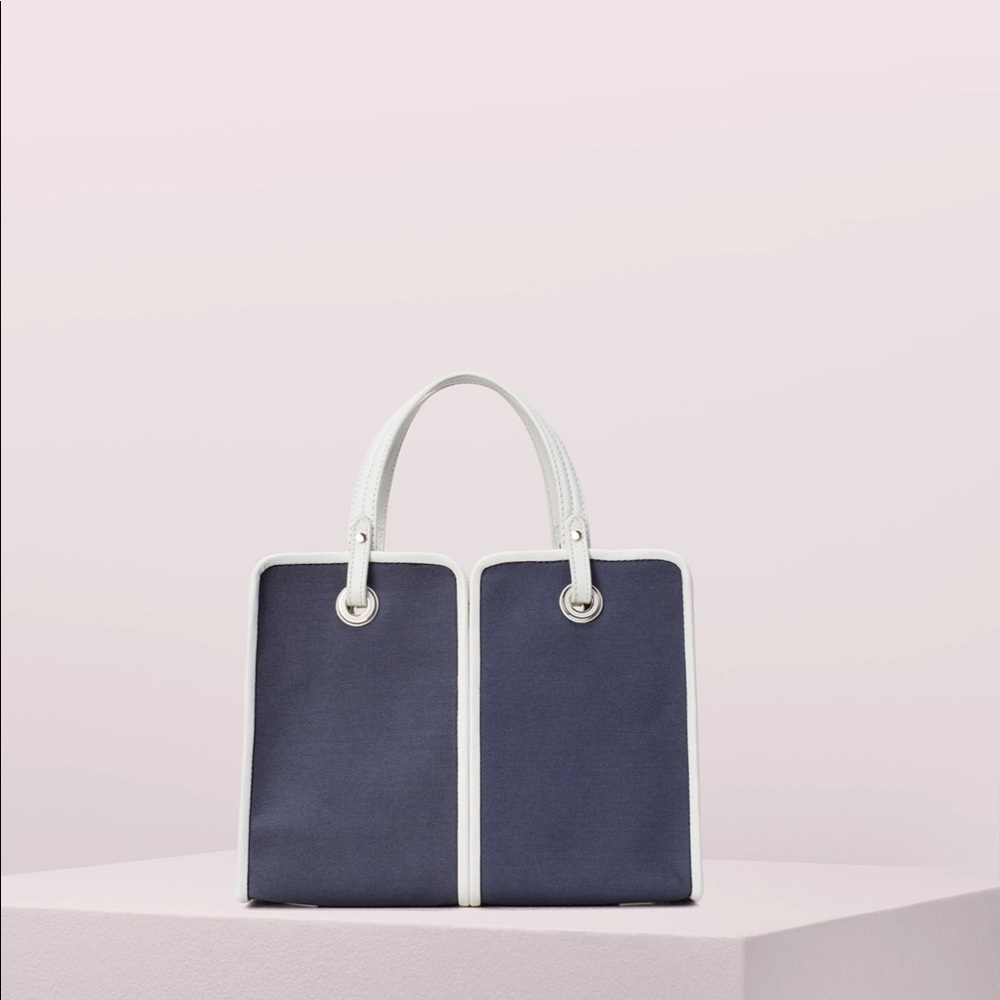 NWT❣️Kate Spade Sam Canvas Plunge Medium Satchel